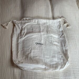 Quince 100% Cotton Double Gauze Cream Drawstring Bag